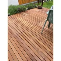 Belladoor Terrassenplatte Belladoor Holz Terrassenfliese Braun Outdoor, Holz 100x100, Braun
