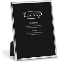EDZARD Bilderrahmen Genua, versilbert und anlaufgeschützt, für 15x20 cm Bilder - Fotorahmen