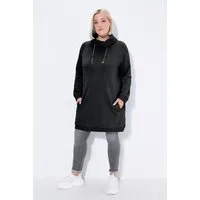Ulla Popken Jerseykleid Sweatkleid Stehkragen Langarm Taschen