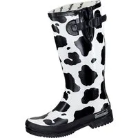 Bockstiegel Regenstiefel KUH schwarz/weiß Gummistiefel