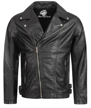Rock Creek Lederjacke Schwarz