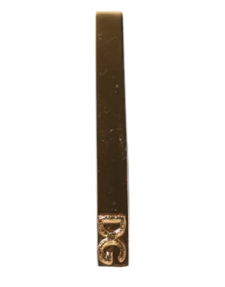 Goldfarbener Messing-Logo-Tuchklammer-Balken