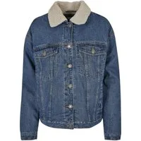 URBAN CLASSICS Jeansjacke Urban Classics Damen Ladies Oversized Sherpa Denim Jacket (1-St)