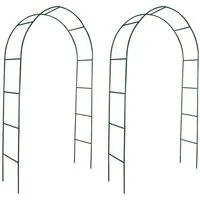 vidaXL Pergola 2x Garten Rosenbogen Torbogen Rankgitter Rosensäule, BxTxH: 39x140x240 cm