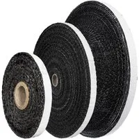 STEIGNER Dichtungsband STEIGNER Ofendichtschnur Kamindichtung selbstklebend aus GLASFASERN, (1m Rolle, 1-St), hitzebeständig bis 550°C, Schwarz, 1m, 10x2mm, SKD03