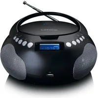 Lenco SCD-331BK UKW-Radio (FM, 2 W, CD/MP3/Bluetooth -USB-/AUX-Eingang, Batterie & Netzsbetrieb in Schwarz)