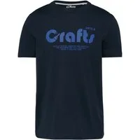 s.Oliver Rundhalsshirt s.Oliver T-Shirt navy XXL Frontprint Arts&Crafts