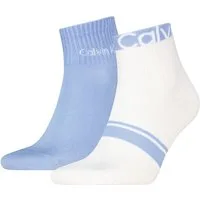 Calvin Klein Kurzsocken CK MEN QUARTER LOGO STRIPE (2 Paar) mit breitem Rippenbündchen, Cotton-Mix