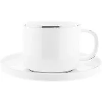 Mulex Tasse 12 Tlg. Kaffeetassen-Set mit Untertasse aus Porzellan 200 ml