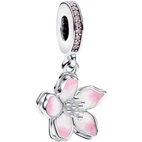 Pandora Charm Blume 790667C01, Kirschblüte, Rosa, Zirkonia, Emaille, Rosa