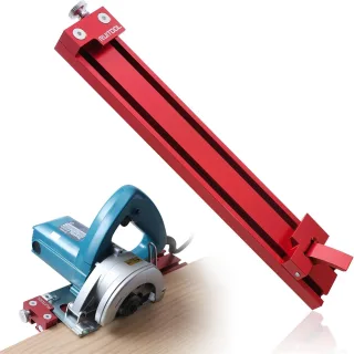 Circular Saw Guide Rail Aluminum Alloy Adjustable Base Compatible with 4 Inch Marble Cutter Precision Cutting Tool Woodw