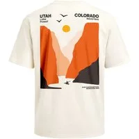Neverless Oversize-Shirt Herren T-Shirt - Colorado River - Oversized Relaxed Fit Sommer mit Print