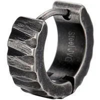 Firetti Single-Creole Schmuck Geschenk Edelstahl Ohrschmuck Ohrring Crag Fels