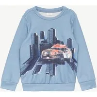 s.Oliver Sweatshirt Sweatshirt Sweatshirt mit Print und Rippbündchen