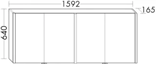 Burgbad Spiegelschrank Sys30 PG3 Diago 640x1592x165 Sys30 PG3 Diago, SPRX160500 SPRX160500
