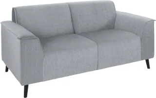 DOMO collection 2-Sitzer "Amora, inklusive komfortablem Federkern für mehr Sitzkomfort" Komfortsitzhöhe 47cm, elegante Armlehnen und hoher Fuß