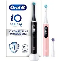 Oral-B Elektrische Zahnbürste iO 6 Duopack, Aufsteckbürsten: 3 St., mit Magnet-Technologie, Display, 5 Putzmodi