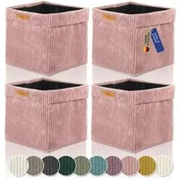 Lycce Regalkorb Lycce Kallax Boxen Cord, faltbare Aufbewahrungsboxen 33x33xH31cm (4 St)