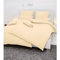 Janine Bettwäsche PIANO 0125 31, Seersucker 100% Baumwolle, uni, bügelfrei, Soft-Seersucker, 2 teilig, Markenreißverschluss, feinfädige Qualität, gekämmte Mako-Garne