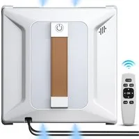 AIBISTAR Fensterputzroboter Fenstersauger Automatischer Fensterreiniger Elektrisch 6000KPA, 100 ml Wassertank,Intelligentes Sprühsystem,Absturzsicherung