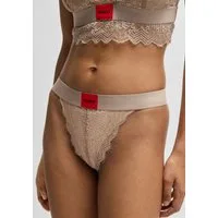 HUGO Slip BRIEF RL LACE aus Stretch-Spitze, mit Logoschriftzug auf dem Bund