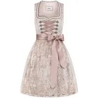 Nübler Dirndl Mini-Dirndl Tessa in Taupe von Nübler - Rocklänge 55 cm