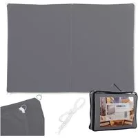 relaxdays Sonnensegel Rechteckiges Sonnensegel grau, 2 x 3 m