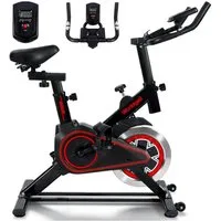 Nettlife Heimtrainer Fahrrad 120kg Magnetbremse LCD-Display verstellbarer Widerstand leises, Tablet-Halter&Einstellbarem Sitz Heimtrainer für CardioTraining