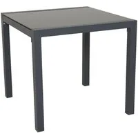 SVITA Gartentisch, Tisch aus Aluminium mit Glasplatte, Anthrazit