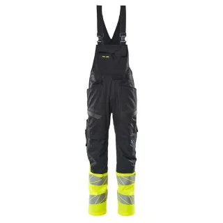 MASCOT Latzhose mit Knietaschen ACCELERATE SAFE Schwarzblau / Hi-vis Gelb 62 - 19669-236-01017-82C62