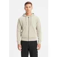 Jack & Jones Kapuzensweatjacke JJECHARGE Hoodie mit Rippbündchen und praktischen Taschen unifarben, modisch, loose fit, Baumwollmischung, Kapuze