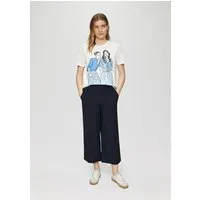 s.Oliver Culotte Hose Strukturierte Culotte mit Elastikbund und Eingrifftaschen