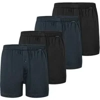 Schiesser Boxershorts 4er Pack Singel-Jersey (Spar-Set, 4-St) Boxershorts - Baumwolle - mit Eingriff - Atmungsaktiv