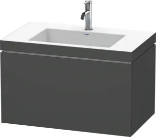 Duravit L-Cube c-bonded Set wandhängend Graphit Matt 800x480x500 mm - LC6917O4949 LC6917O4949