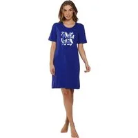 Pastunette Nachthemd Modisches Damen Schlafshirt mit kurzem Arm (1-tlg) Baumwolle