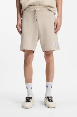 HUGO Blue Shorts "Nuwafflo" loose fit