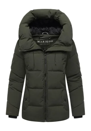 Marikoo Damen Winter Steppjacke Kuscheltatze XVI mit Kapuze