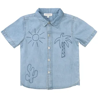 STACCATO - Kn.-Jeanshemd. 1/2 Arm light blue denim - Gr. - 134