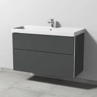 Sanipa 3way Waschtischunterbau zu Villeroy & Boch Avento Waschtisch mit 2 Auszügen, Anthrazit-Matt BR62422