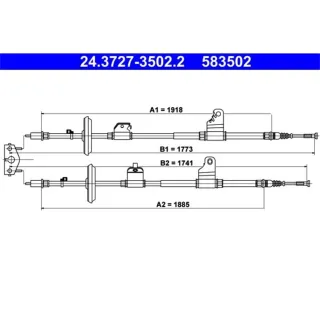ATE Handbremsseil hinten Opel Mokka