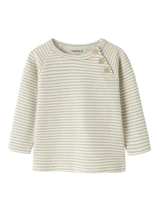 NAME IT - NBMBRIPO LS O-NECK Vintage Khaki - Gr. - 74