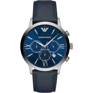 Emporio Armani Giovanni Lederuhr Blau Grau