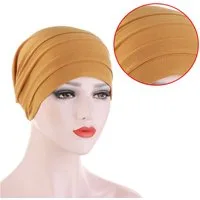 Cachito Strickmütze Haar Wrap für Damen Weich Turban Cap Stretch Jersey Kopftuch Atmungsaktiv Leichtgewicht Turban für Frauen