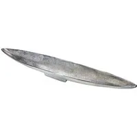 Kobolo Dekoschale Schale XXL Schiffchenform aus Metall 80cm (silberfarben)