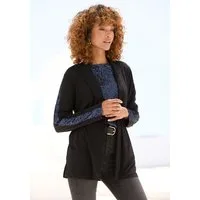 LASCANA Blusenjacke mit Pailettenbesatz an den Ärmeln aus bügelfreier Qualität Leichte Partyjacke mit langen Ärmeln, festliche Shirtjacke, Festival