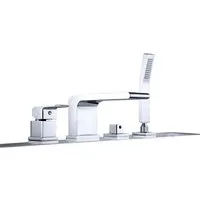 Bernstein Wannenarmatur 6080 Chrom 4-Loch inkl. ausziehbarer Handbrause