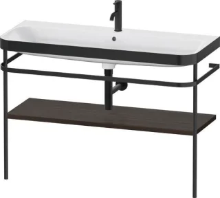 Duravit Happy D.2 Plus c-bonded Set mit Metallkonsole Nussbaum gebürstet Matt 1175x490x850 mm - HP47 HP4739O69690000