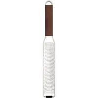 Microplane Küchenreibe Zesterreibe MASTER, L 31 cm, Braun, Walnussholz, Edelstahl, Gummi, Walnussholz, mit feiner Reibe und Gummifuß