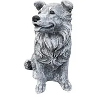 Stone and Style Gartenfigur Frostfeste Steinfigur Hund Collie Border Collie