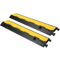 FIVMEN Kabelkanal 2 Stück Kabelschutzmatte, 100x24x5cm Kabelbrücke Überfahrschutz
